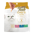 Purina Fancy Feast Purely Natural — Paquete Variado de Snacks para Gatos con Pollo, Atún y Salmón (5 sobres de 10 piezas c/u)