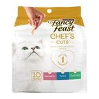 Purina Fancy Feast Purely Natural — Paquete Variado de Snacks para Gatos con Pollo, Atún y Salmón (5 sobres de 10 piezas c/u)