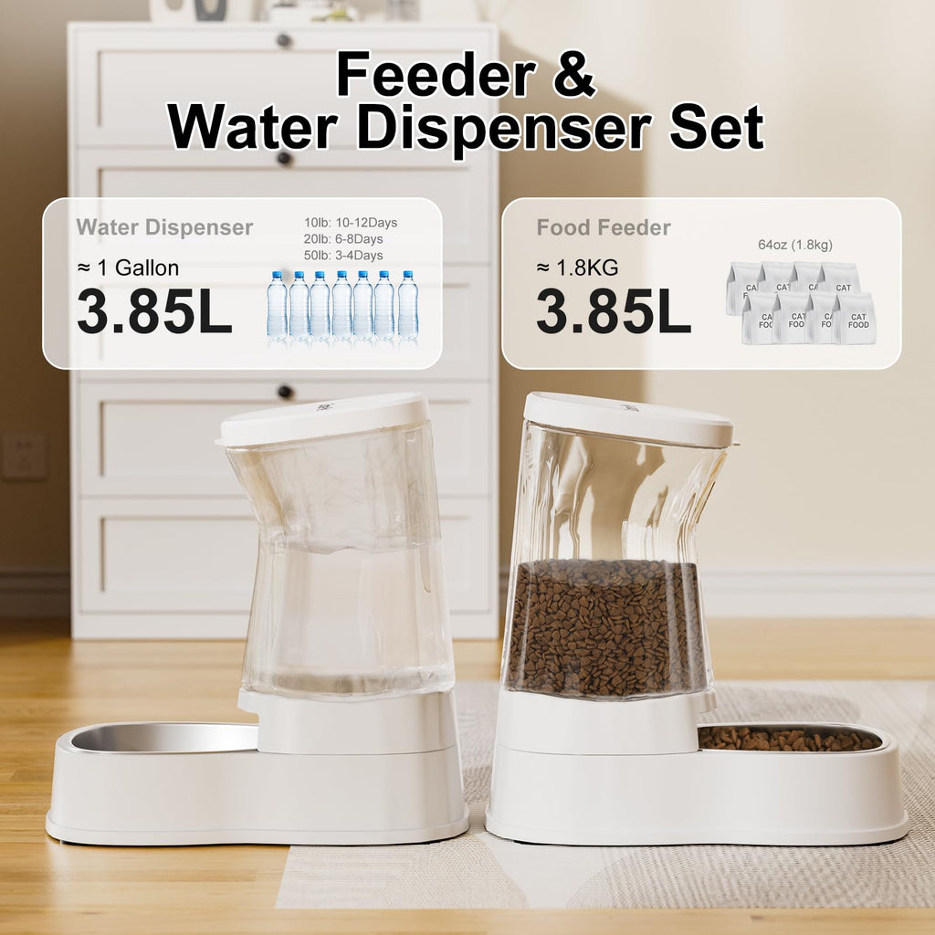 Gardner Pet — Bebedero Automático por Gravedad con Tazón de Acero Inoxidable para Perros y Gatos