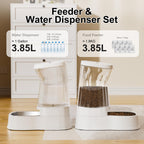 Gardner Pet — Bebedero Automático por Gravedad con Tazón de Acero Inoxidable para Perros y Gatos