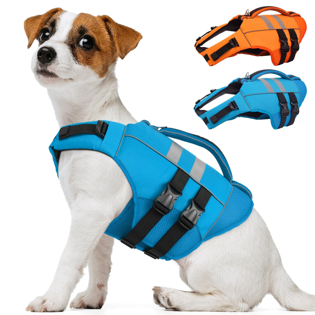 Kuoser — Chaleco Salvavidas Ajustable con Asa de Rescate y Reflectores para Perro