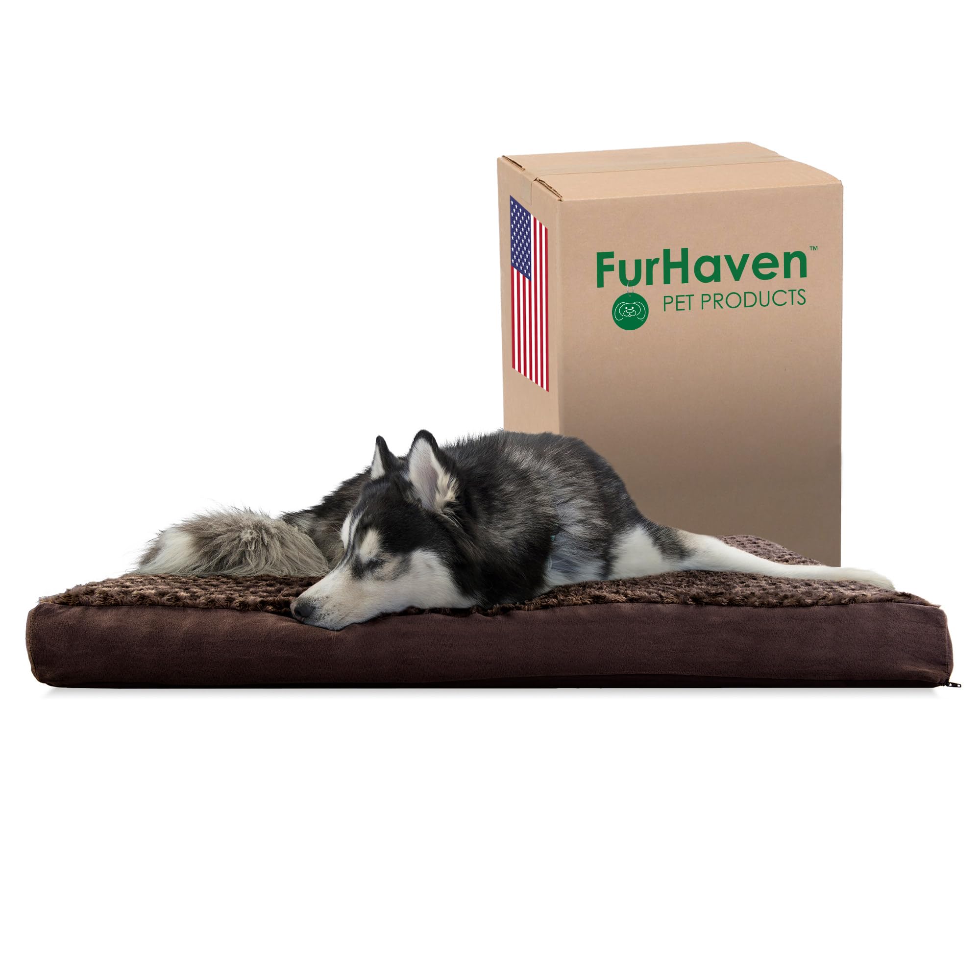 Furhaven — Cama Ortopédica con Cubierta Lavable y Desmontable para Perro