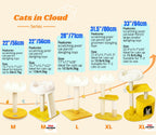 Happi N Pets Cloud — Torre Rascador con Cama, Percha y Juguetes para Gato