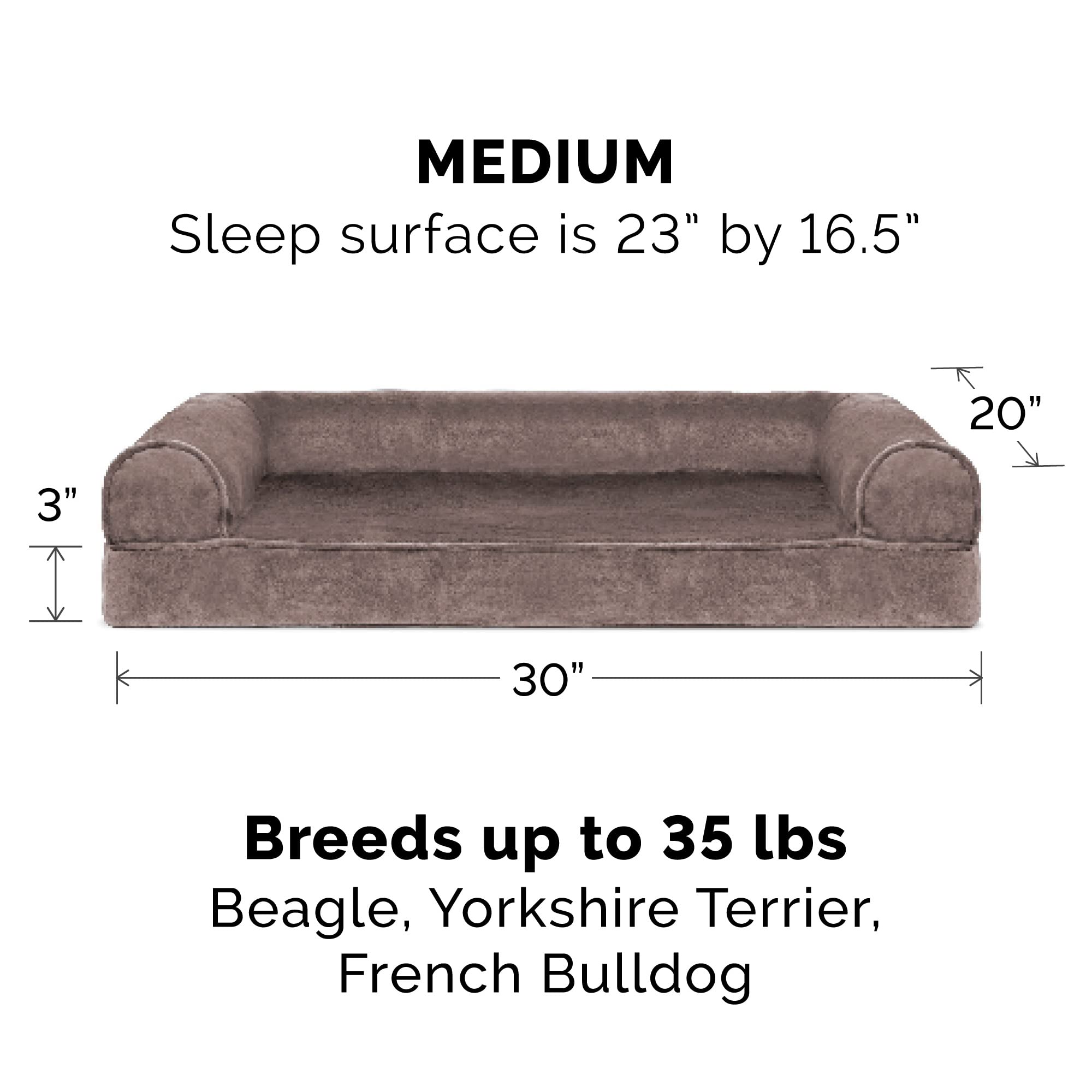 Furhaven Cooling Gel — Cama Ortopédica con Gel Refrescante, Bolsters Removibles y Cubierta Lavable para Perros Grandes