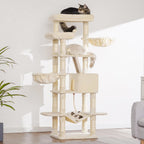 Heybly Torre para Gatos Grandes — Árbol Multinivel con Perchas Anchas, Cueva y Tablero Rascador para Gatos de hasta 9 kg