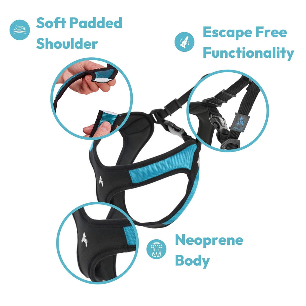 Gooby Escape Free Easy Fit — Arnés Antijale con Diseño Step-In y Hebilla de Liberación Rápida para Perros Pequeños y Medianos