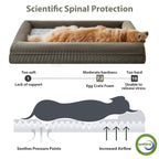 WNPETHOME — Cama Ortopédica Sofá para Perro XL con Cubierta Extraíble Impermeable y Bordes Acolchados