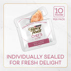 Purina Fancy Feast Purely Natural — Paquete Variado de Snacks para Gatos con Pollo, Atún y Salmón (5 sobres de 10 piezas c/u)