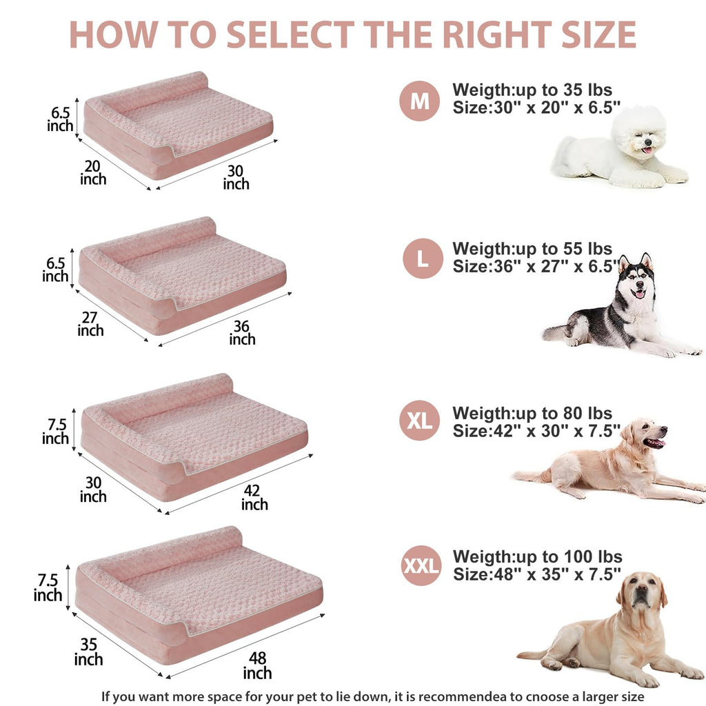 BFPETHOME — Cama Ortopédica Impermeable Estilo Sofá con Cubierta Lavable y Base Antiderrapante para Perros