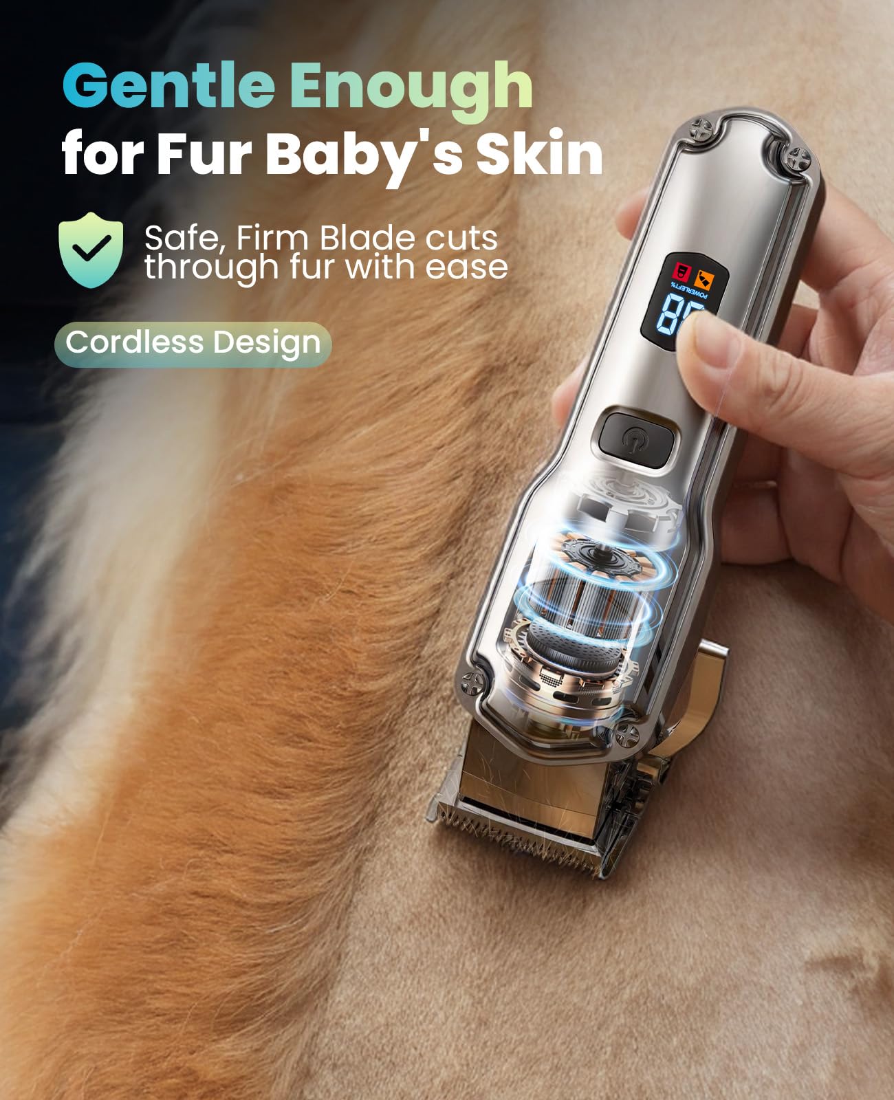 oneisall Modelo 676 — Kit de Cortadora y Rasuradora Eléctrica para Perros
