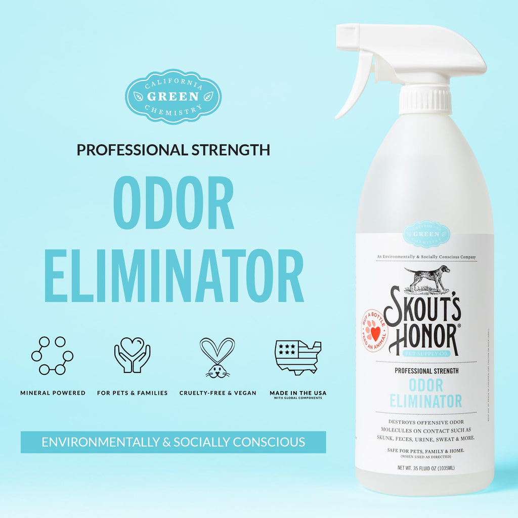 Skout's Honor Eliminador de Olores — Desodorizante de Origen Vegetal para Olores Fuertes de Mascotas, Biodegradable y Ecológico