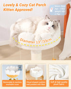 Happi N Pets Cloud — Torre Rascador con Cama, Percha y Juguetes para Gato