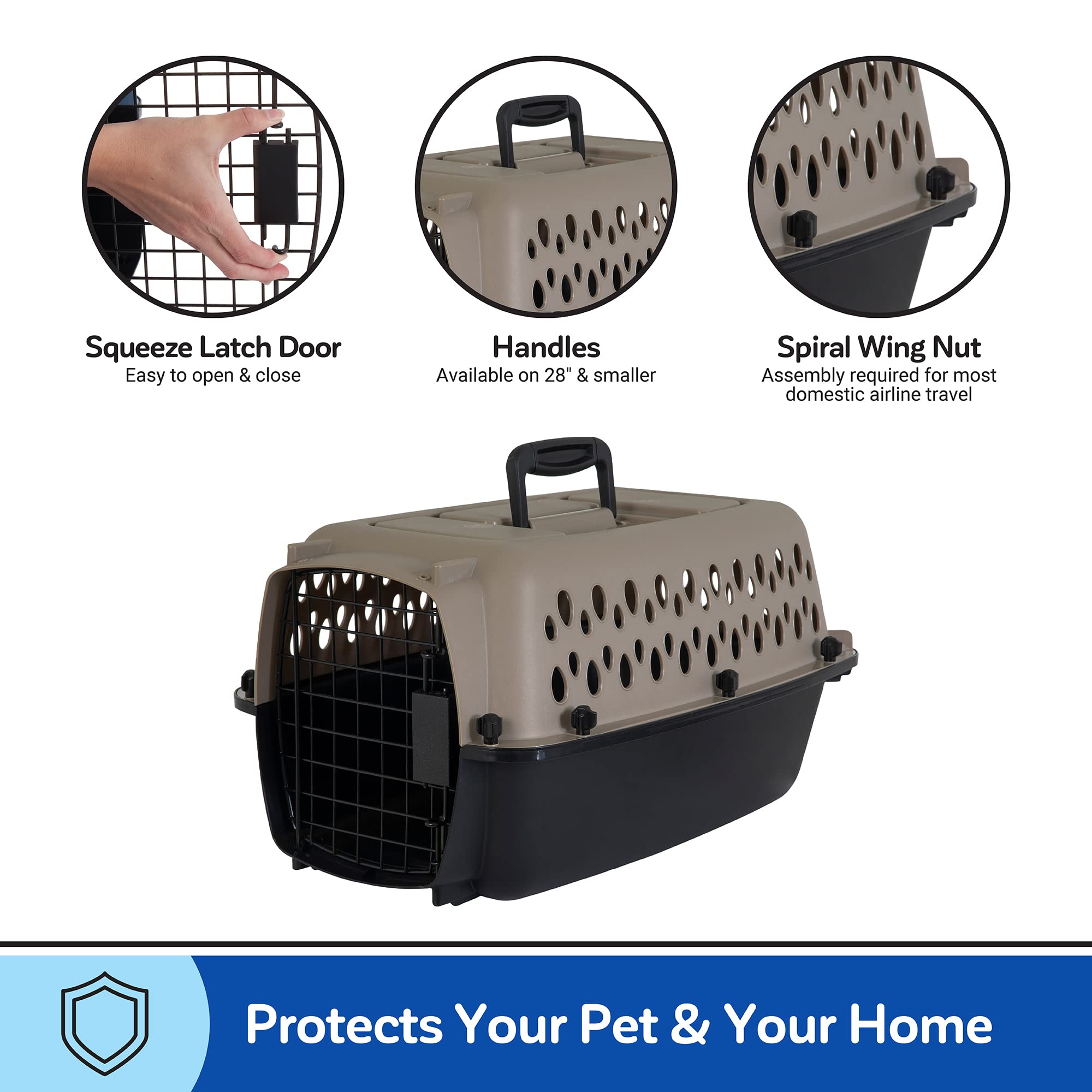 Petmate Vari Kennel — Jaula Transportadora Resistente para Perro