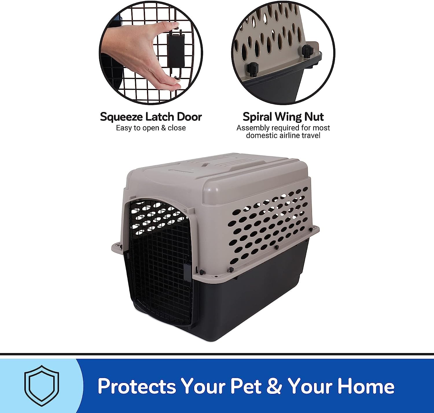 Petmate Vari Kennel — Jaula Transportadora Resistente para Perro