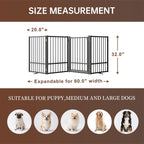 Corralito y Reja Divisoria de Metal para Perros — Puerta Abatible, Plegable y Autoportante para Interiores