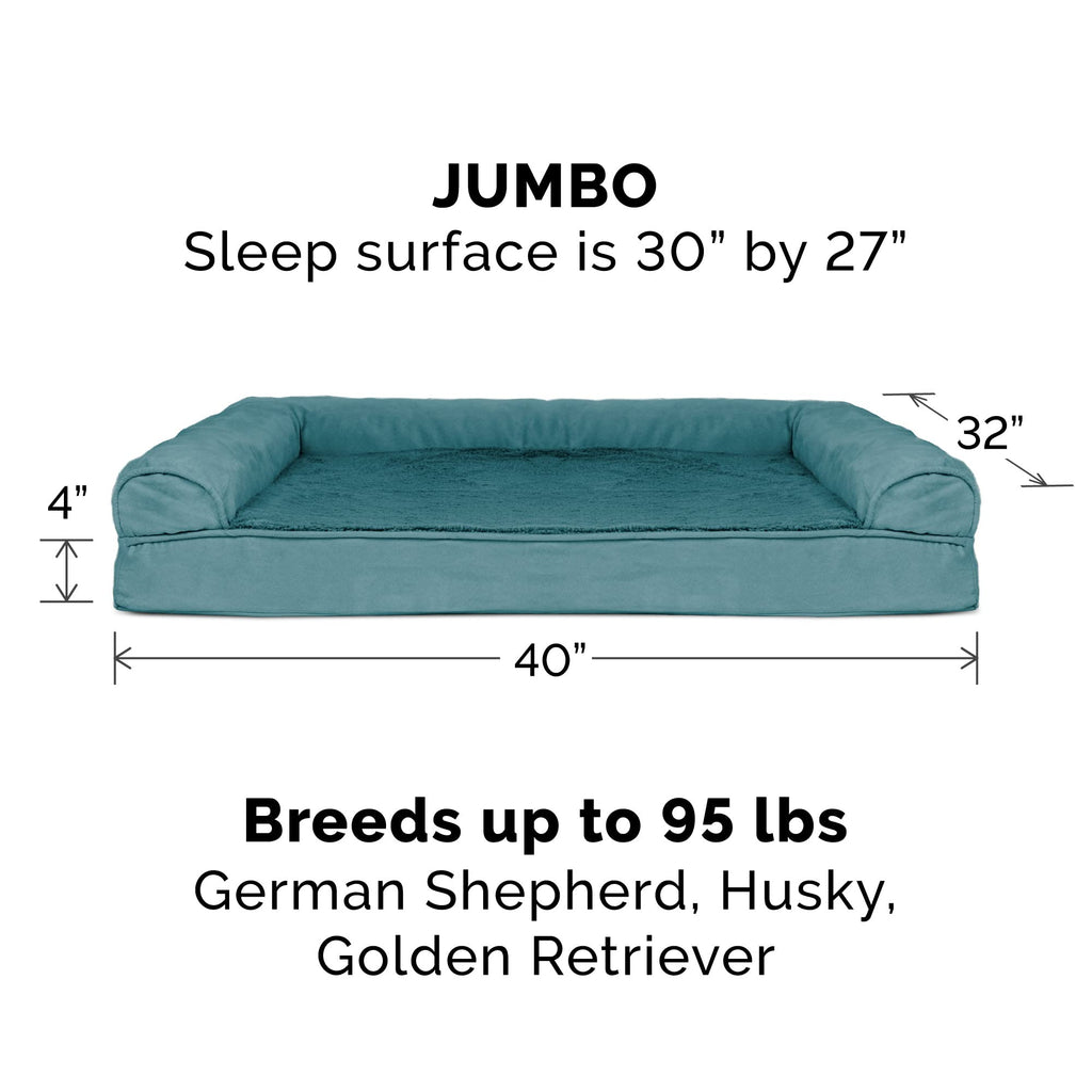 Furhaven Cooling Gel — Cama Ortopédica con Gel Refrescante, Bolsters Removibles y Cubierta Lavable para Perros Grandes