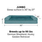 Furhaven Cooling Gel — Cama Ortopédica con Gel Refrescante, Bolsters Removibles y Cubierta Lavable para Perros Grandes