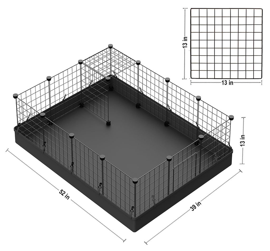 LANGXUN — Corral y Jaula Modular de Metal para Animales Pequeños, Conejos, Cobayos, Cachorros y Gatitos | Uso Interior y Exterior