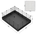 LANGXUN — Corral y Jaula Modular de Metal para Animales Pequeños, Conejos, Cobayos, Cachorros y Gatitos | Uso Interior y Exterior