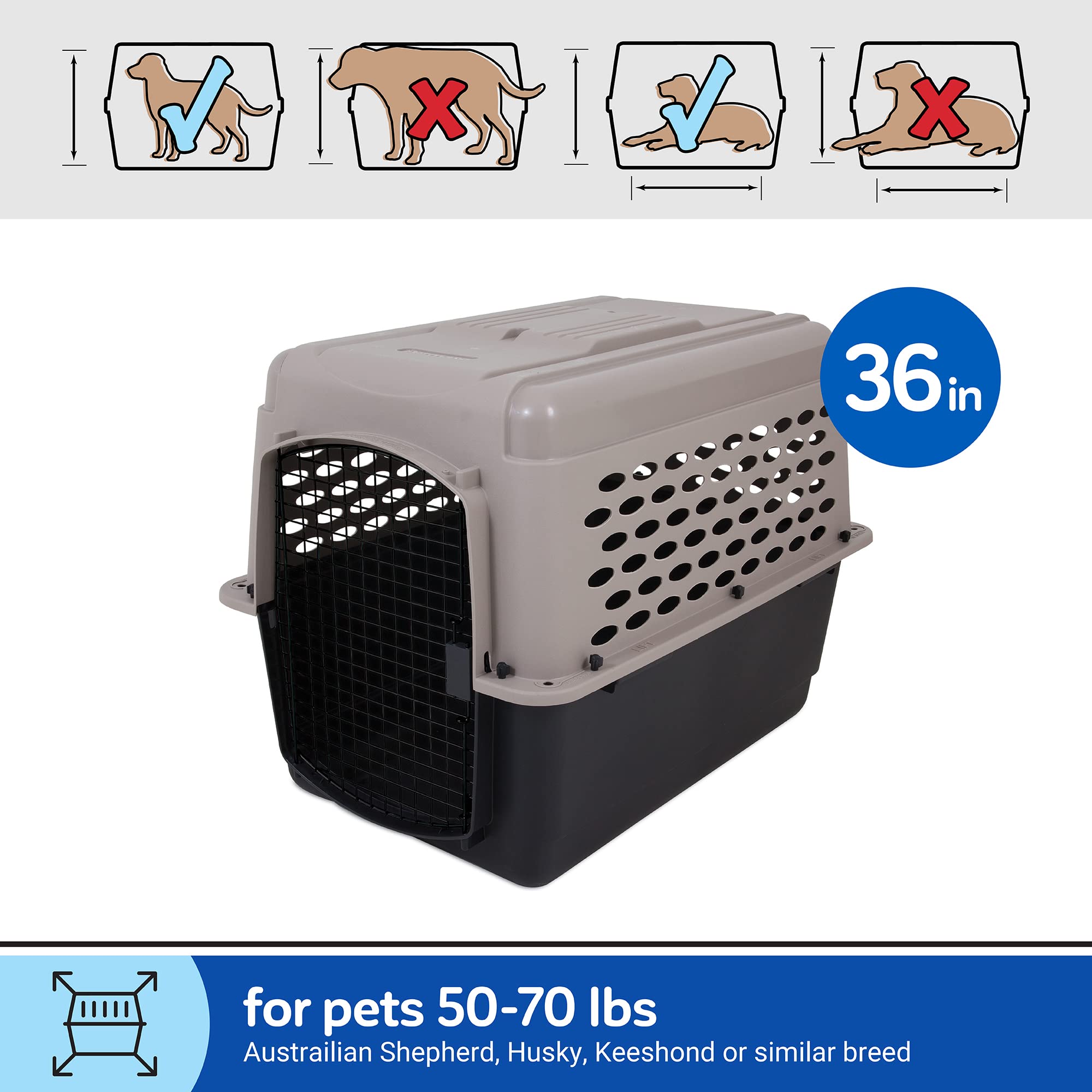Petmate Vari Kennel — Jaula Transportadora Resistente para Perro