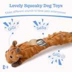 SHARLOVY Bubble Plush — Juguetes de Peluche Chirriantes y Crujientes sin Relleno para Perro
