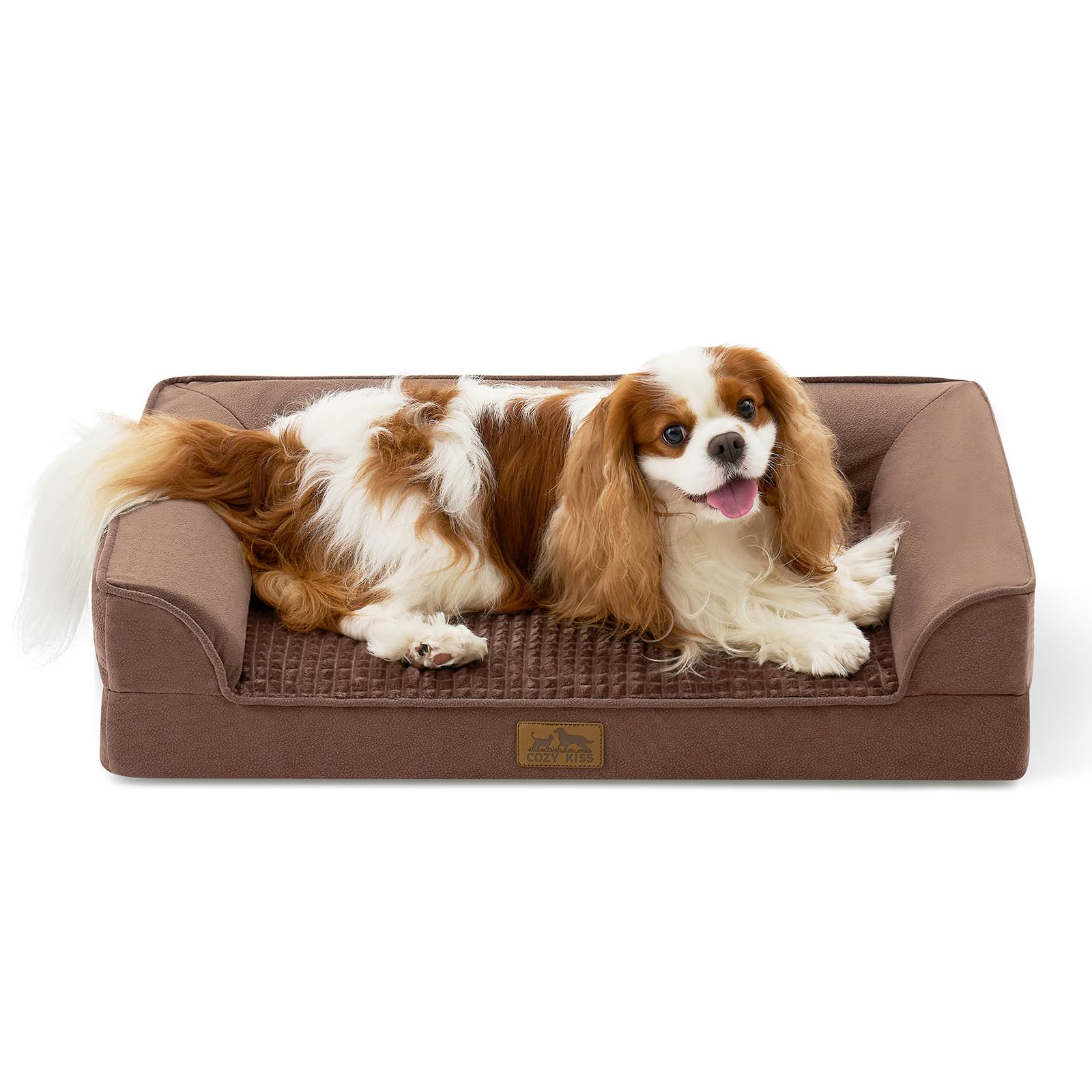 COZY KISS — Cama Ortopédica con Soporte en Espuma tipo Huevo y Bordes Acolchados en U para Perro