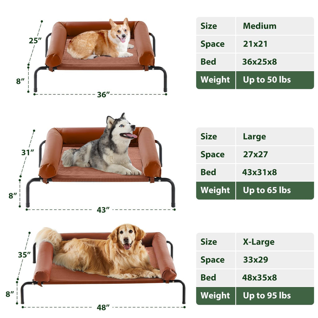 RRPETHOME — Cama Elevada Refrescante con Malla Transpirable y Patas Antideslizantes para Perros Grandes