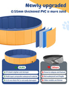 Alberca Plegable para Perros — Tina de Baño y Chapoteo Exterior para Mascotas