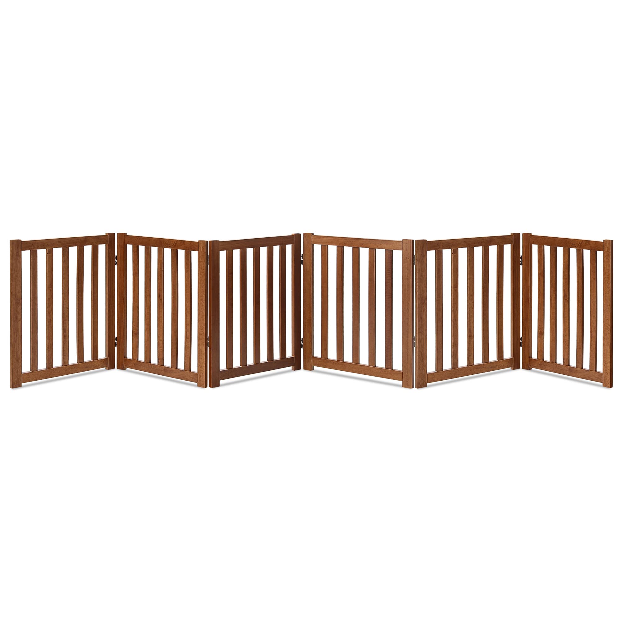 LZRS — Reja de Madera de Roble Plegable Independiente para Mascotas, Puerta de Seguridad Interior para Perros
