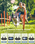 SLOPEHILL — Collar de Entrenamiento con Control Remoto para Perro con 5 Modos: Vibración, Beep, Descarga, Luz y Modo Sin Descarga