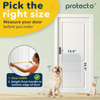 PROTECTO Heavy Duty Door Protector from Dog Scratching, Clear Door Scratch Protector, Easy & Quick to Install on Window, Wall, Screen & Sliding Doors, Cat Scratch Guard for Indoors Outdoors