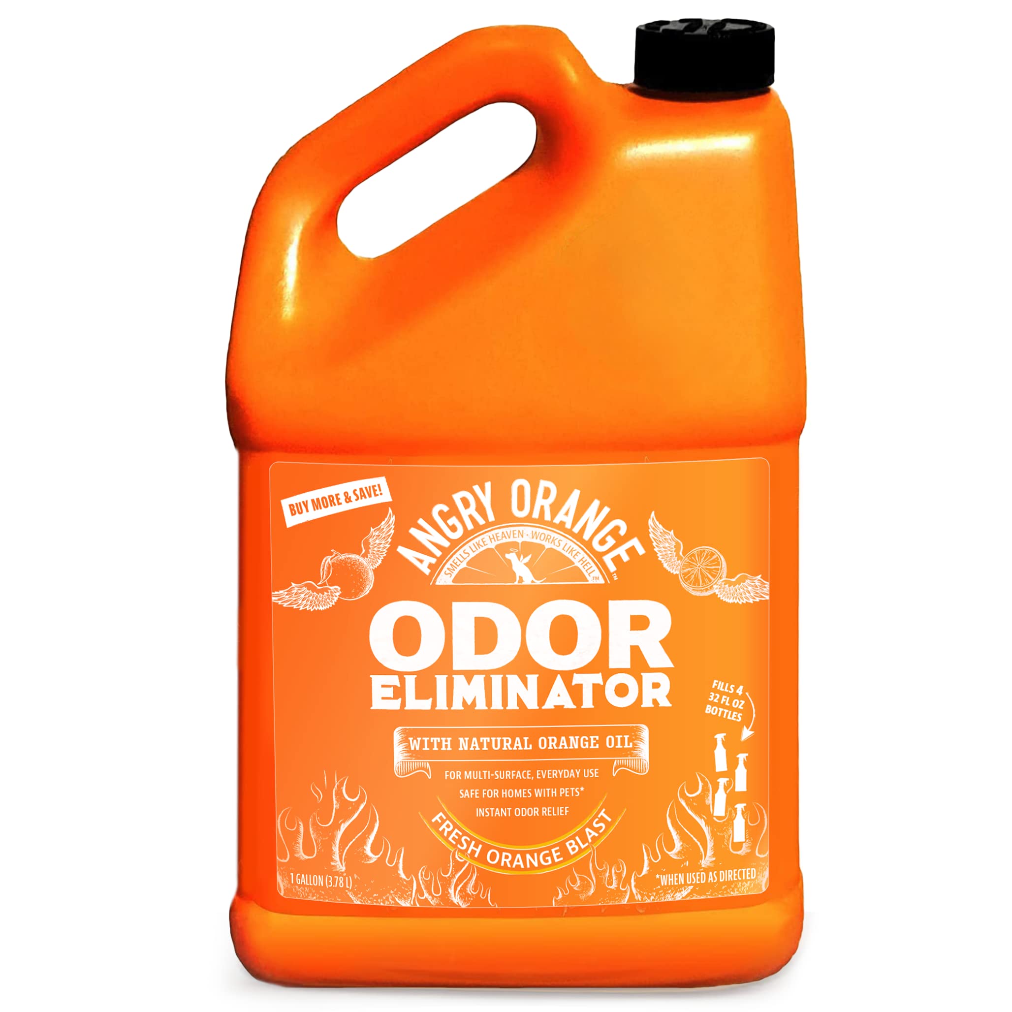 Angry Orange — Eliminador de Olores para Mascotas con Aceite Natural de Naranja para Orina de Perro y Gato, Manchas en Alfombras y Malos Olores
