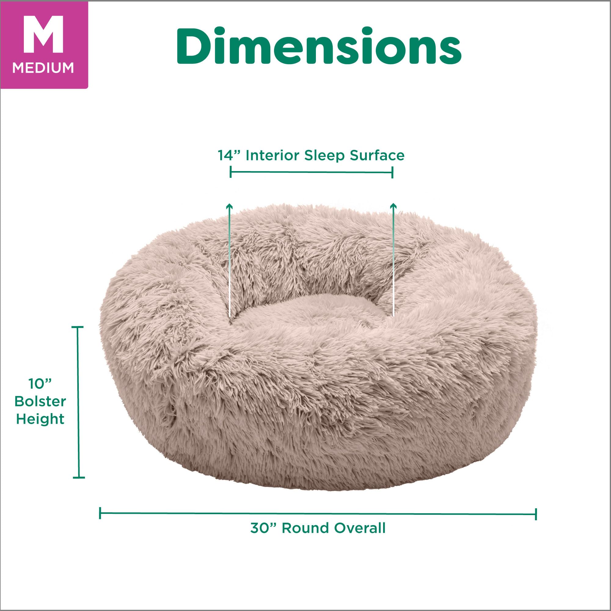 FurHaven Calming Cuddler — Cama Donut Calmante de Peluche para Perros y Gatos
