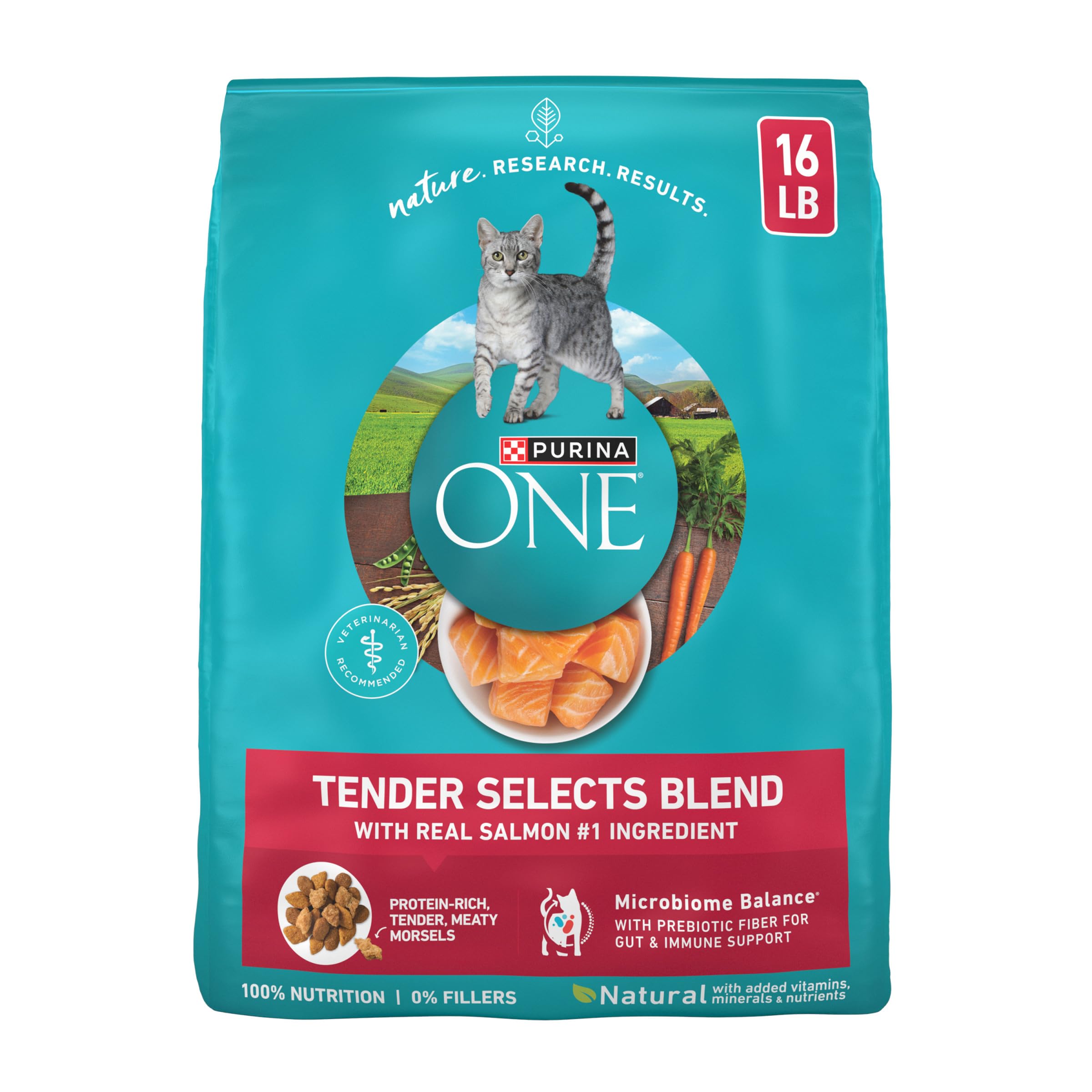 Purina ONE Tender Selects Blend — Croquetas Naturales con Salmón Real para Gato