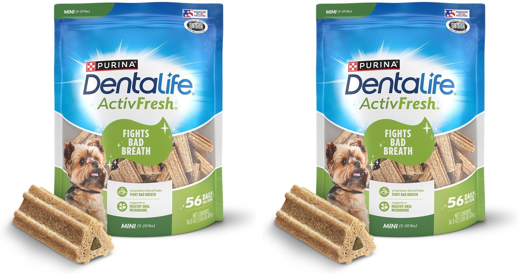 DentaLife ActivFresh — Snacks Dentales para Perros Pequeños (Pack de 2)