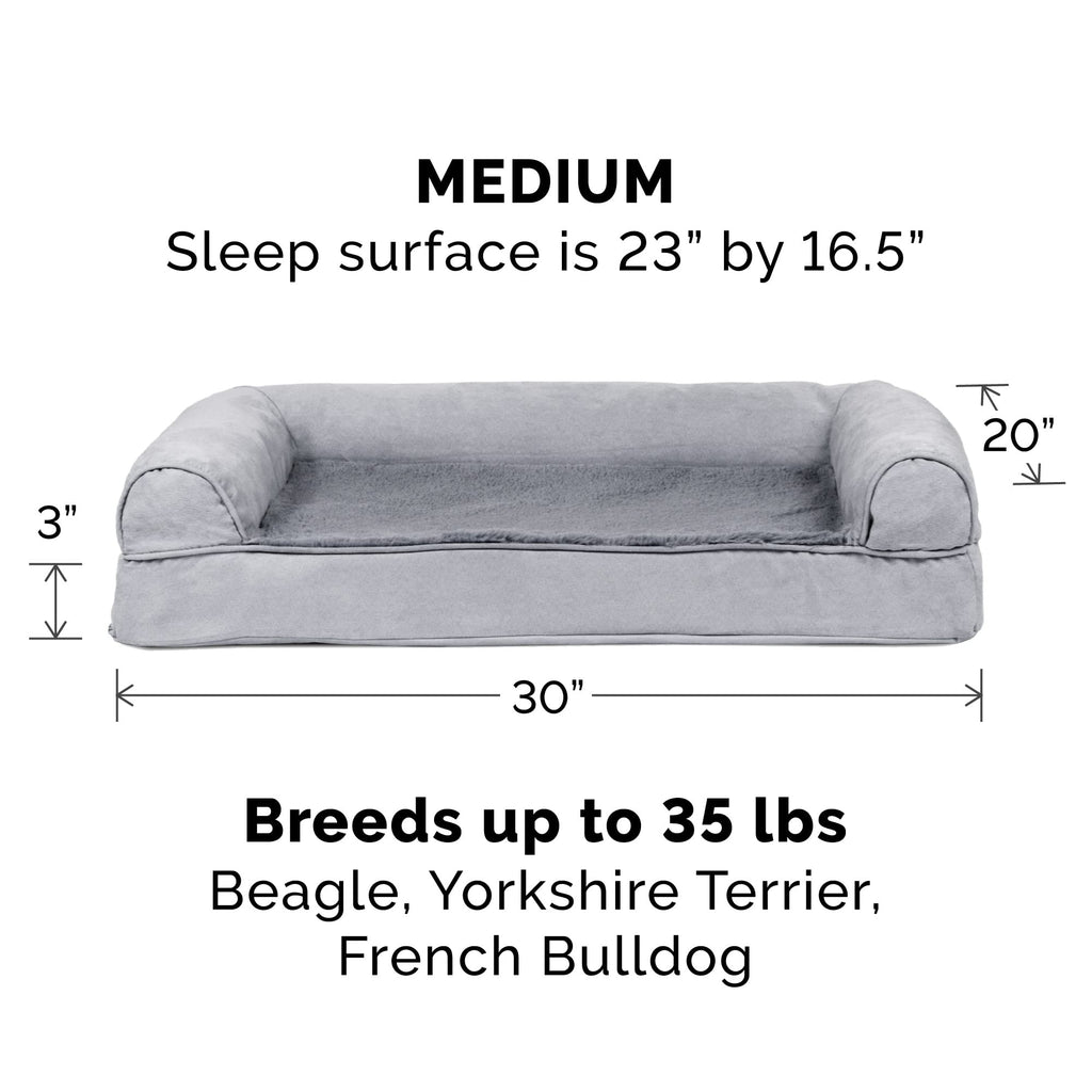Furhaven Cooling Gel — Cama Ortopédica con Gel Refrescante, Bolsters Removibles y Cubierta Lavable para Perros Grandes