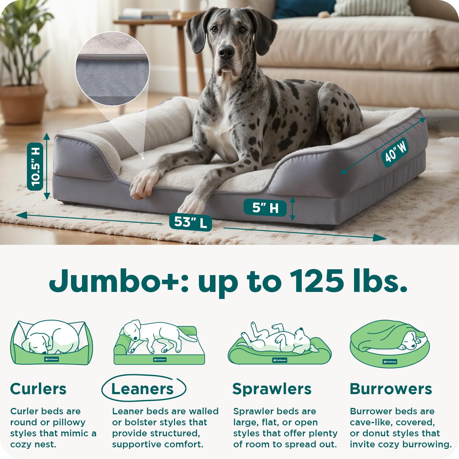 Furhaven Cooling Gel — Cama con Gel Refrescante para Perro