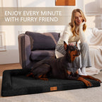 Patas Lague — Cama Ortopédica con Bolster en L y Cubierta Lavable Impermeable para Perro