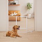 Corralito y Reja Divisoria de Metal para Perros — Puerta Abatible, Plegable y Autoportante para Interiores