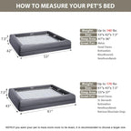 WNPETHOME — Cama Ortopédica Sofá para Perro XL con Cubierta Extraíble Impermeable y Bordes Acolchados