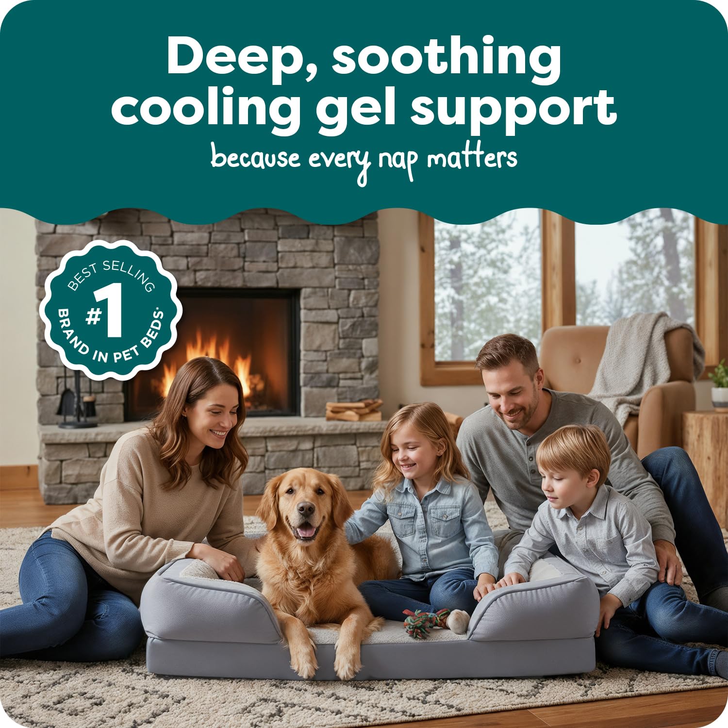 Furhaven Cooling Gel — Cama con Gel Refrescante para Perro
