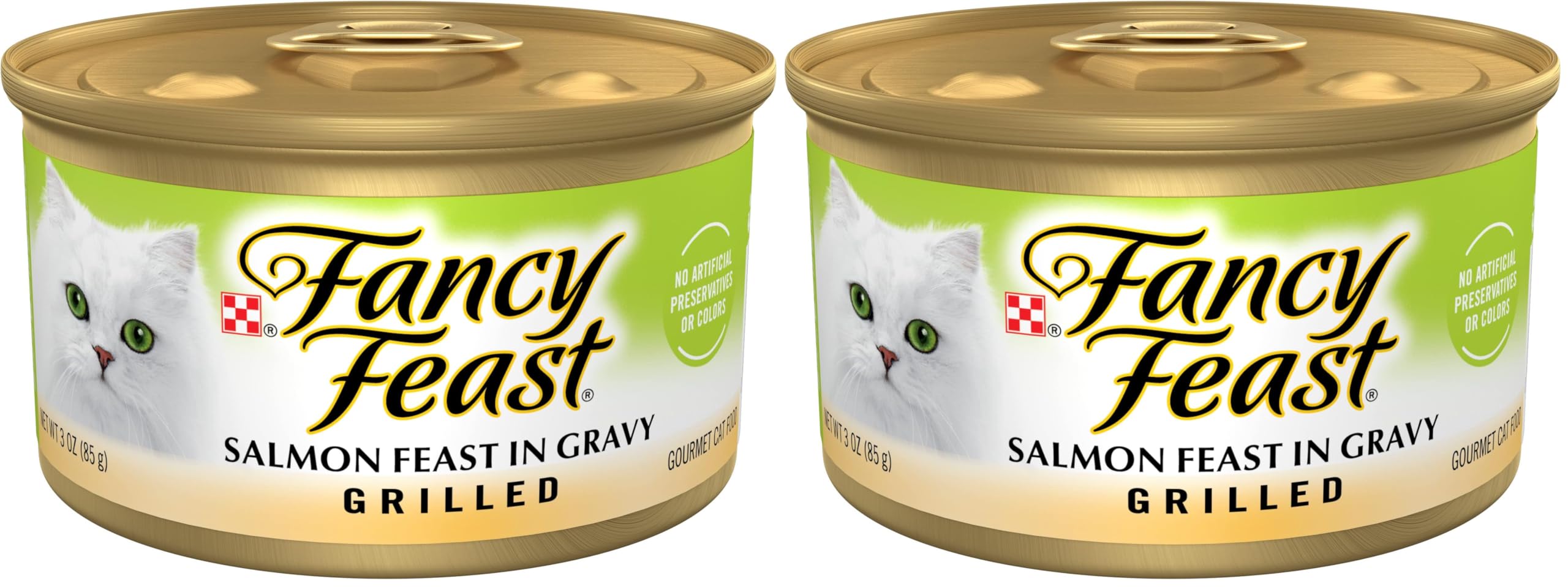 Purina Fancy Feast Grilled — Alimento Húmedo para Gato con Salmón en Salsa (Caja de 24 latas)