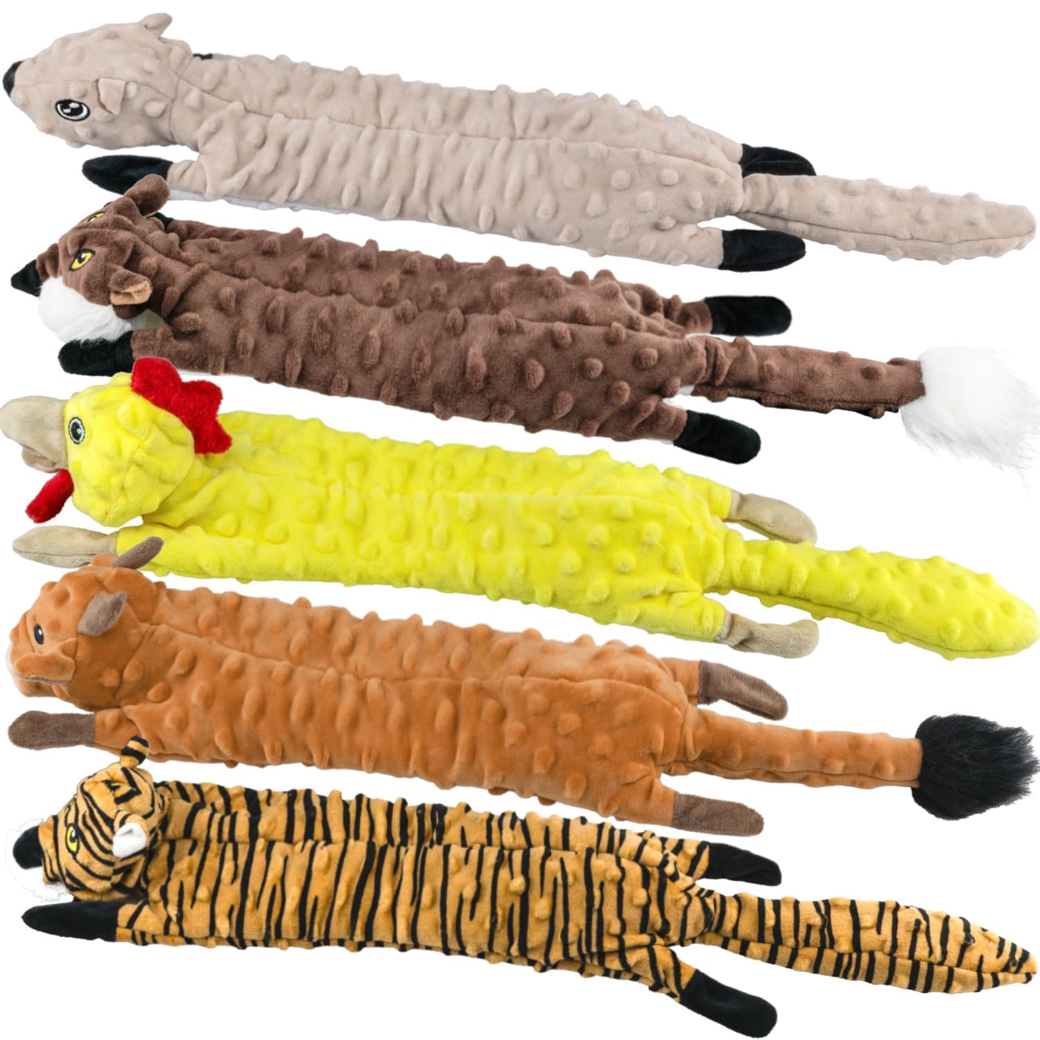 SHARLOVY Bubble Plush — Juguetes de Peluche Chirriantes y Crujientes sin Relleno para Perro