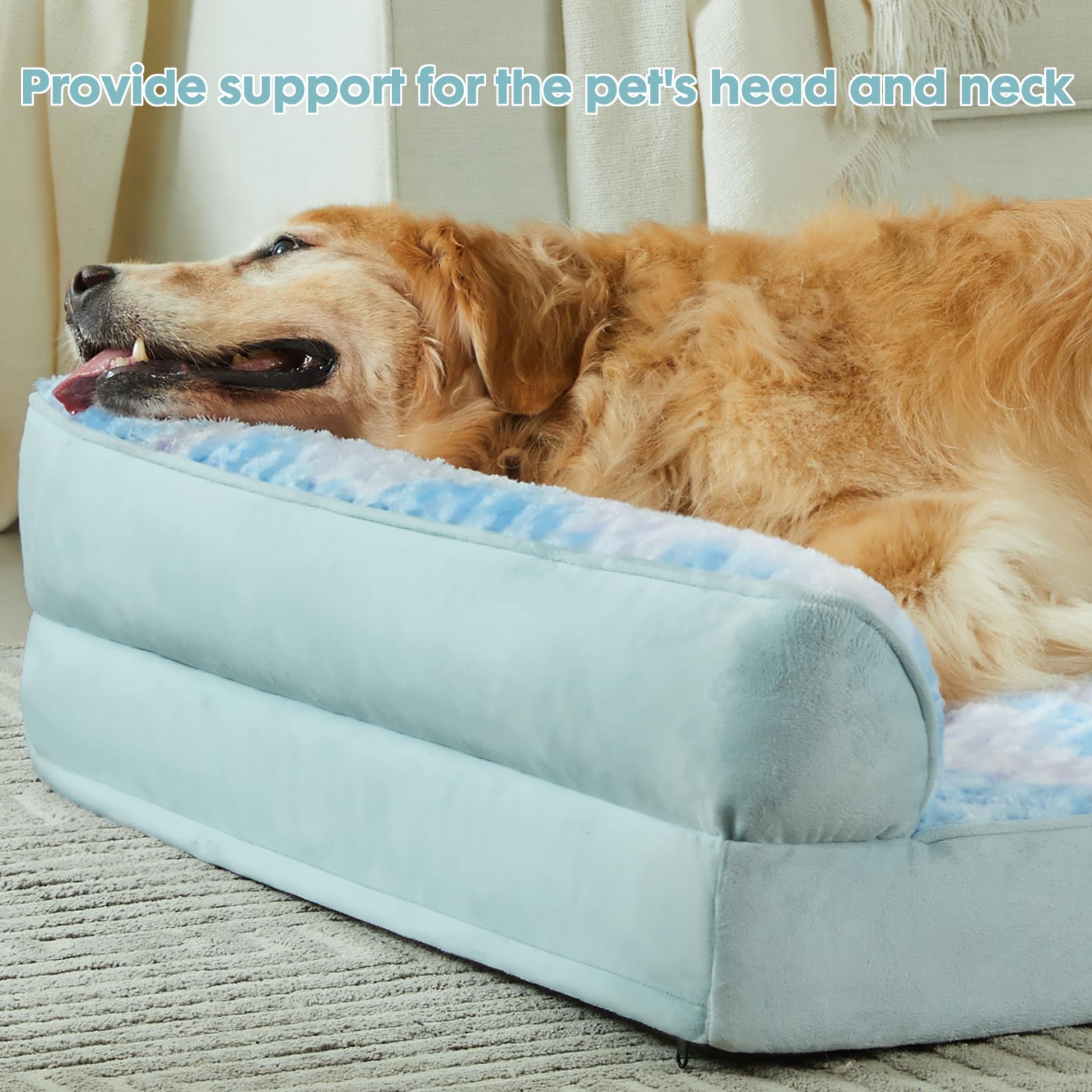 BFPETHOME — Cama Ortopédica Impermeable Estilo Sofá con Cubierta Lavable y Base Antiderrapante para Perros