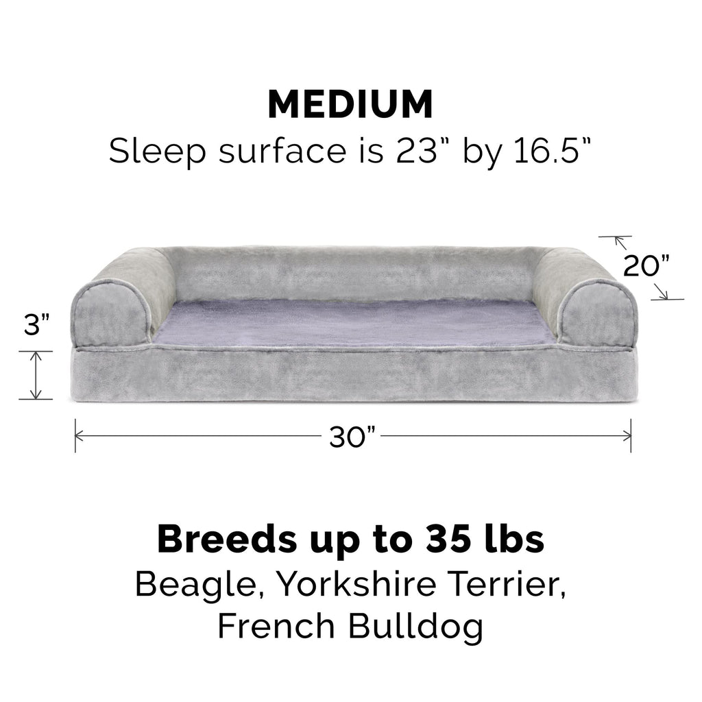 Furhaven Cooling Gel — Cama Ortopédica con Gel Refrescante, Bolsters Removibles y Cubierta Lavable para Perros Grandes