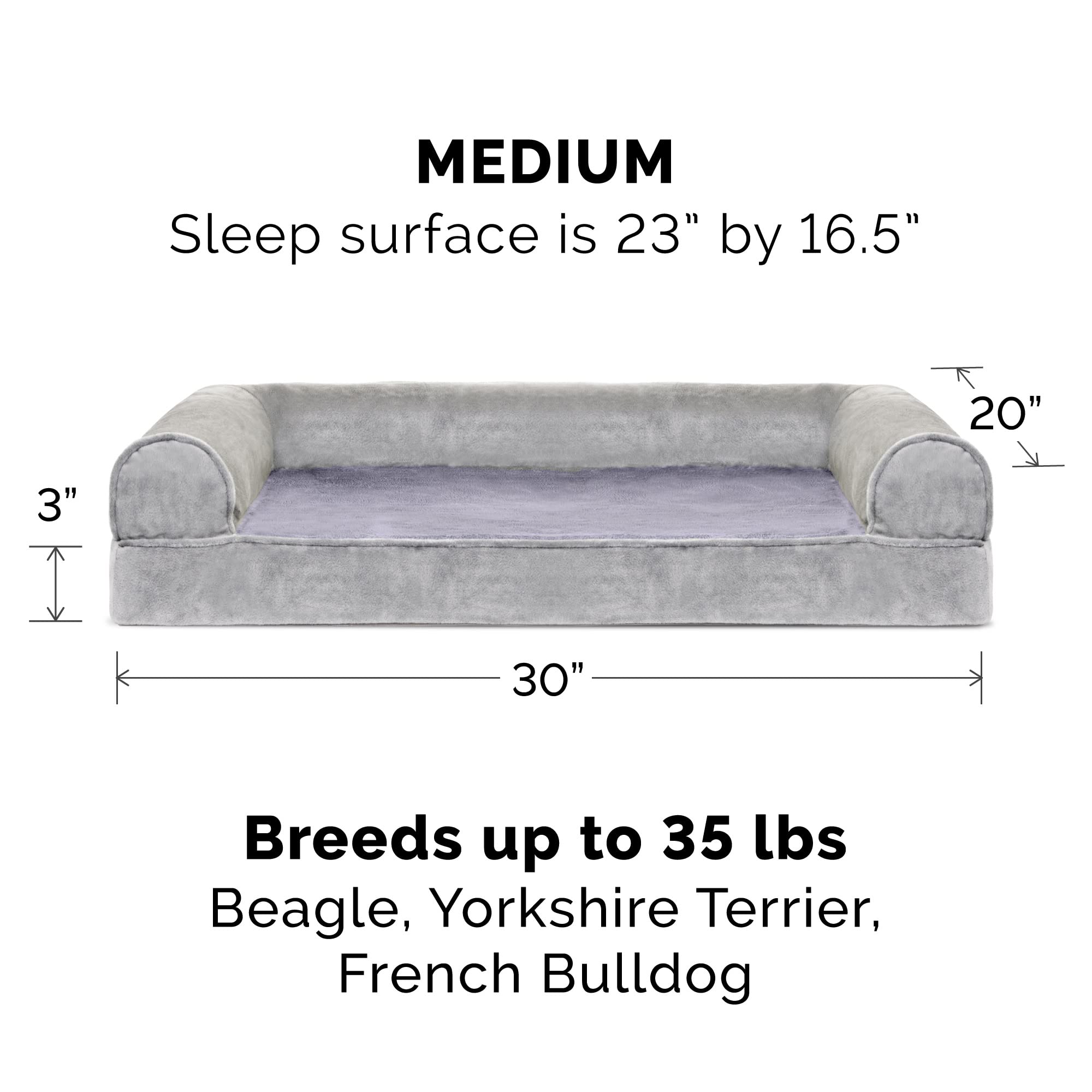 Furhaven Cooling Gel — Cama Ortopédica con Gel Refrescante, Bolsters Removibles y Cubierta Lavable para Perros Grandes