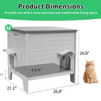Rockever — Casa Exterior para Gatos con Aislamiento Térmico y Puerta de Escape, Refugio de Plástico para Interior y Exterior