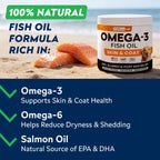 StrellaLab Fish Oil — Gomitas de Omega 3 para Perros con Alivio de Alergias, Comezón y Muda de Pelo