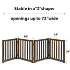 LZRS — Reja de Madera de Roble Plegable Independiente para Mascotas, Puerta de Seguridad Interior para Perros