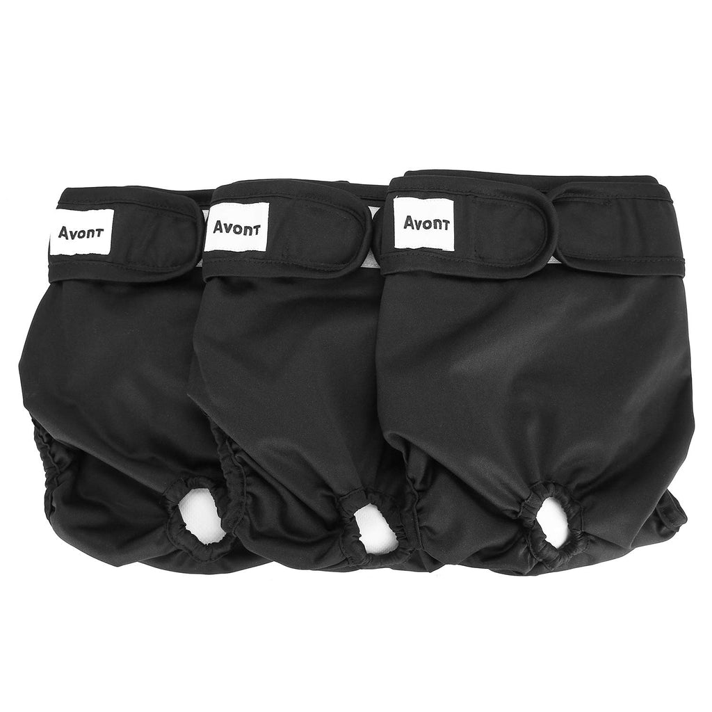 Avont 3 Pack Washable Female Dog Diapers, Premium Reusable Highly Absorbent Doggie Period Panties Durable Dog Diaper Cover